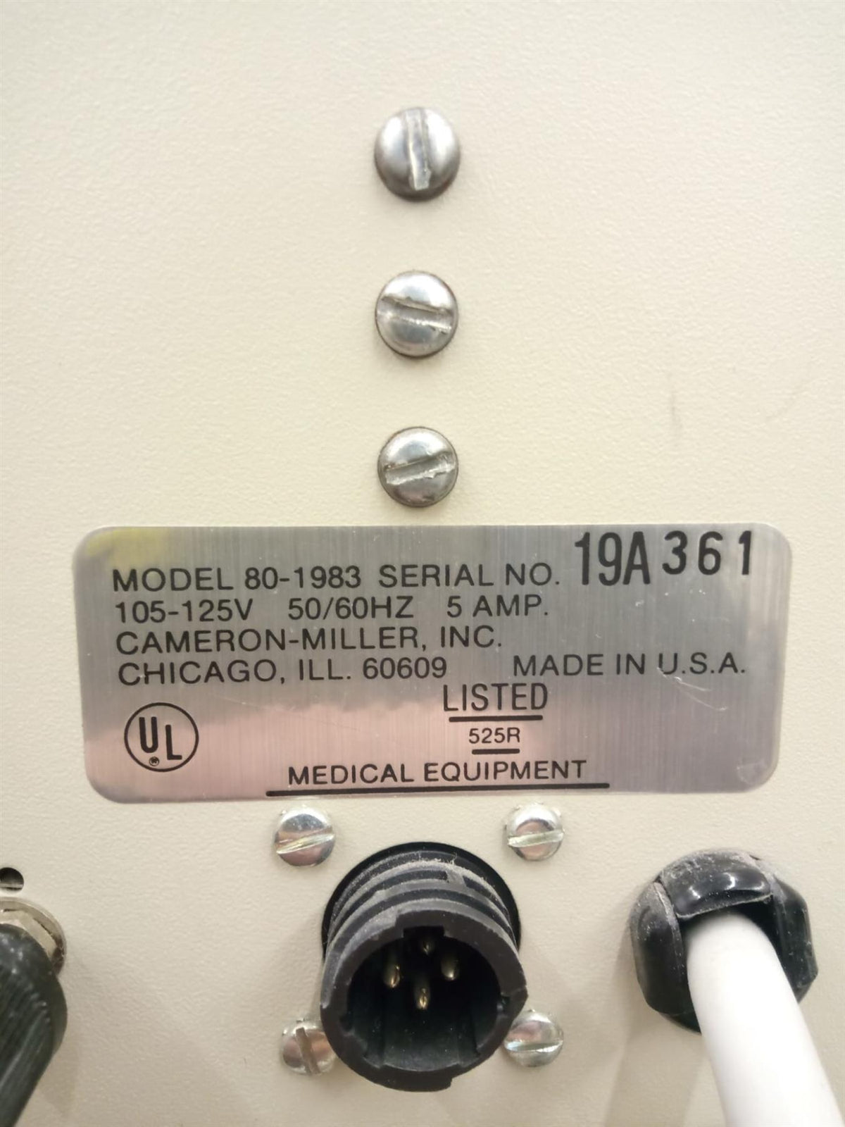 Cameron Miller 80-1983 ESU Generator