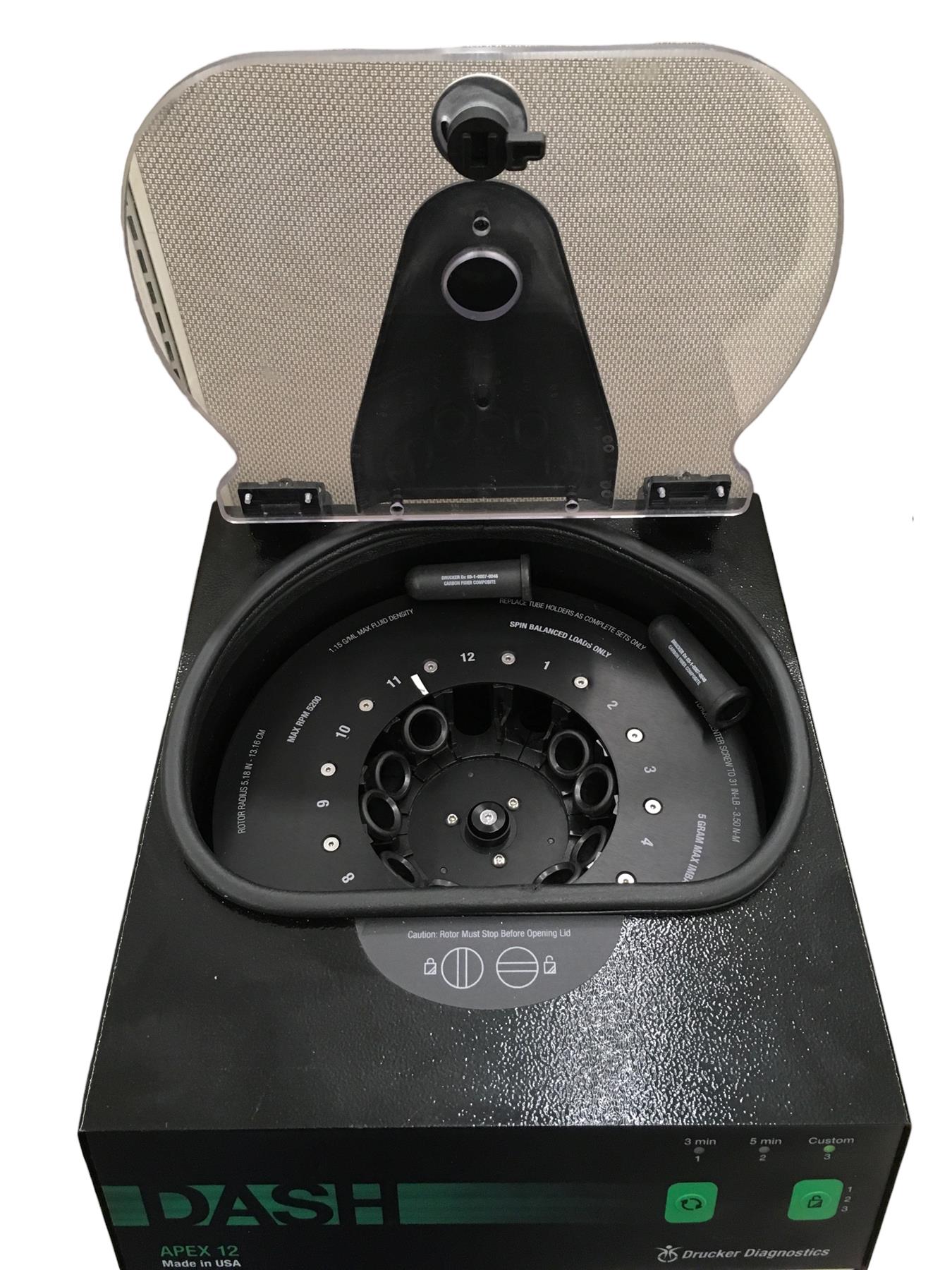 Drucker Diagnostics Dash Apex-12 Centrifuge w/ 12 Tubes