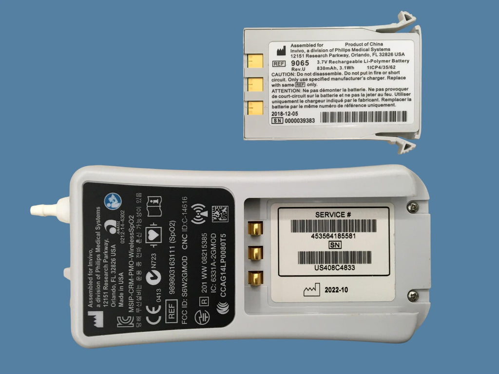 Invivo Programmable Wireless SpO2/Pulse Oximetry Module 989803163111 w/ Battery