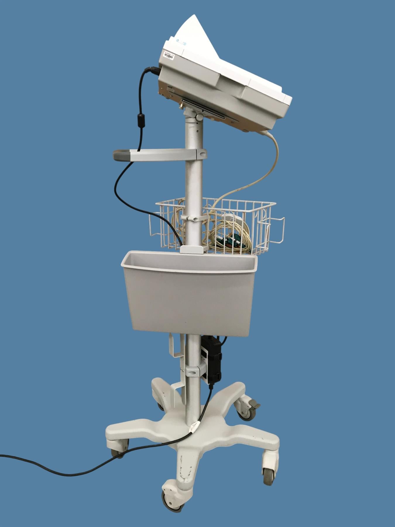 Cardiac Science Burdick 8300 ECG w/ Stand, Power Supply & 12-Lead Patient Cable