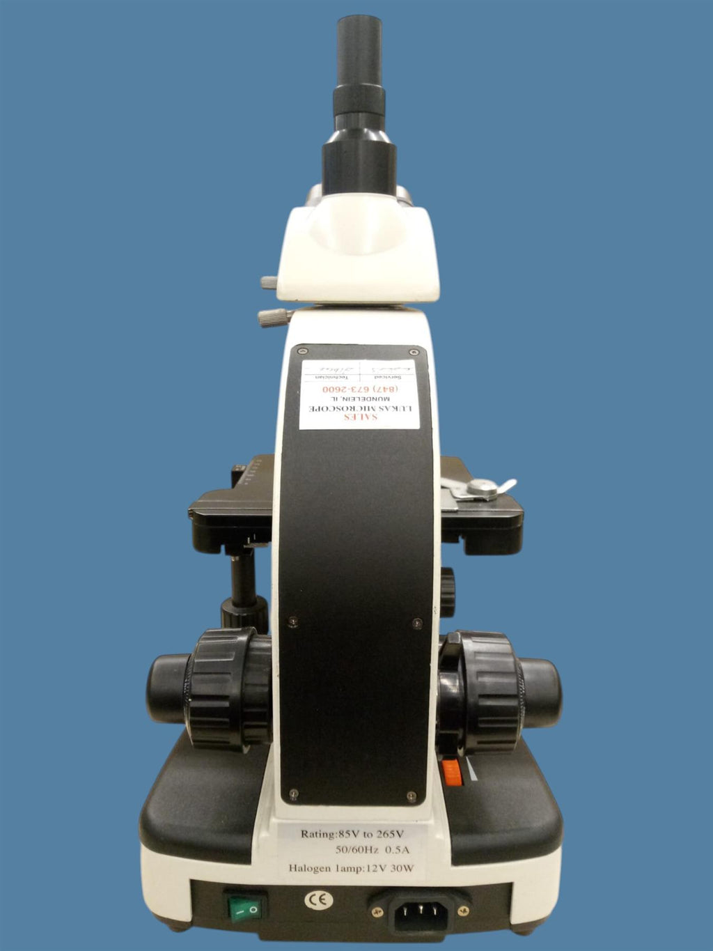 Trinocular Biological Compound Microscope w/ 4x, 10x, 40x, 100x Objectives