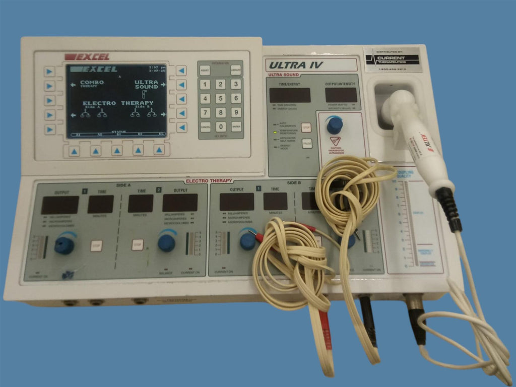 XLTEK Ultra IV Ultrasound/Electrotherapy Unit (EX-UL4) w/ Applicator & Leads