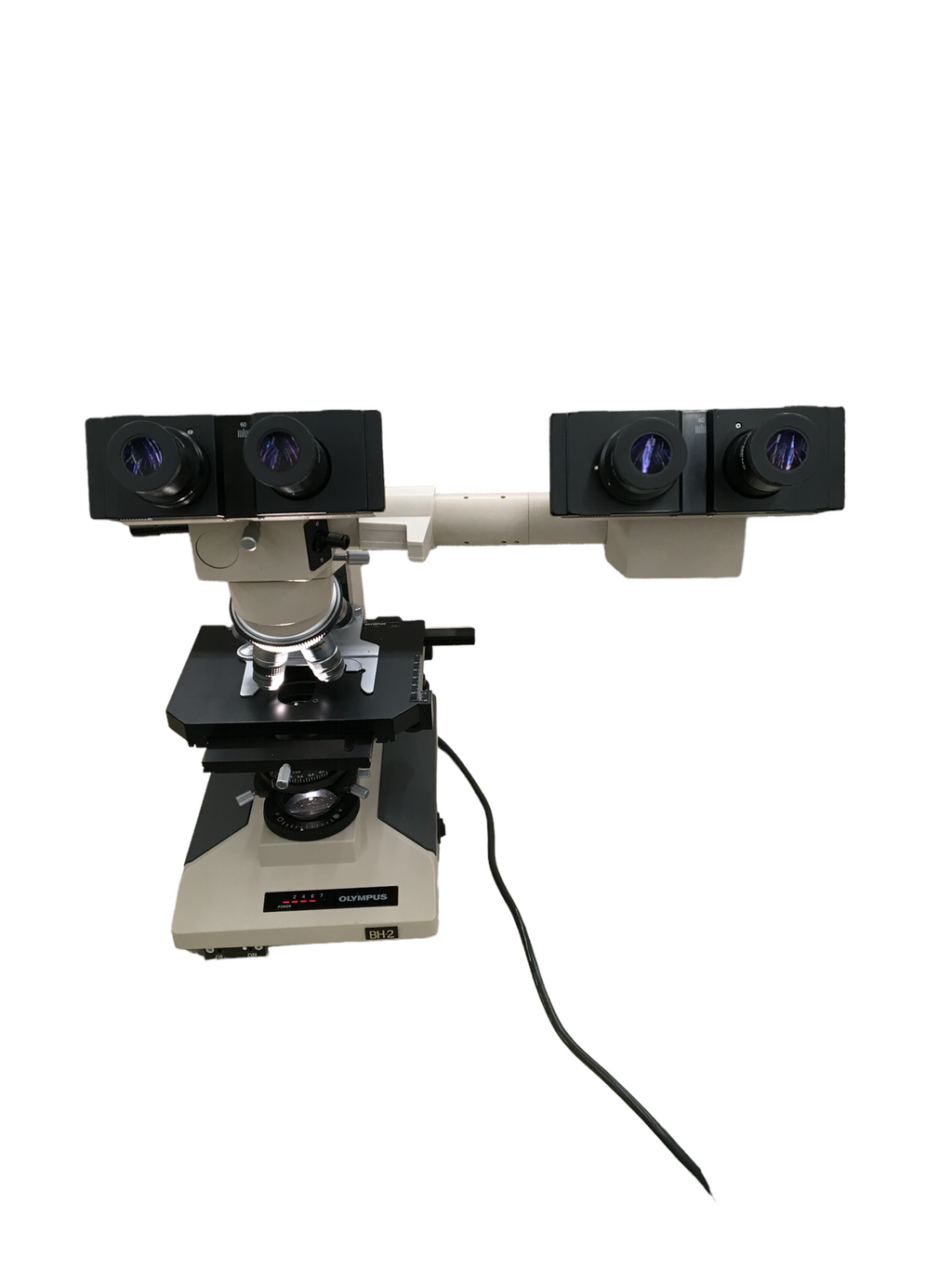 Olympus BH2 Dual Viewing Face To Face Microscope w/ DPlan 4x, 10x, 40x, 50x