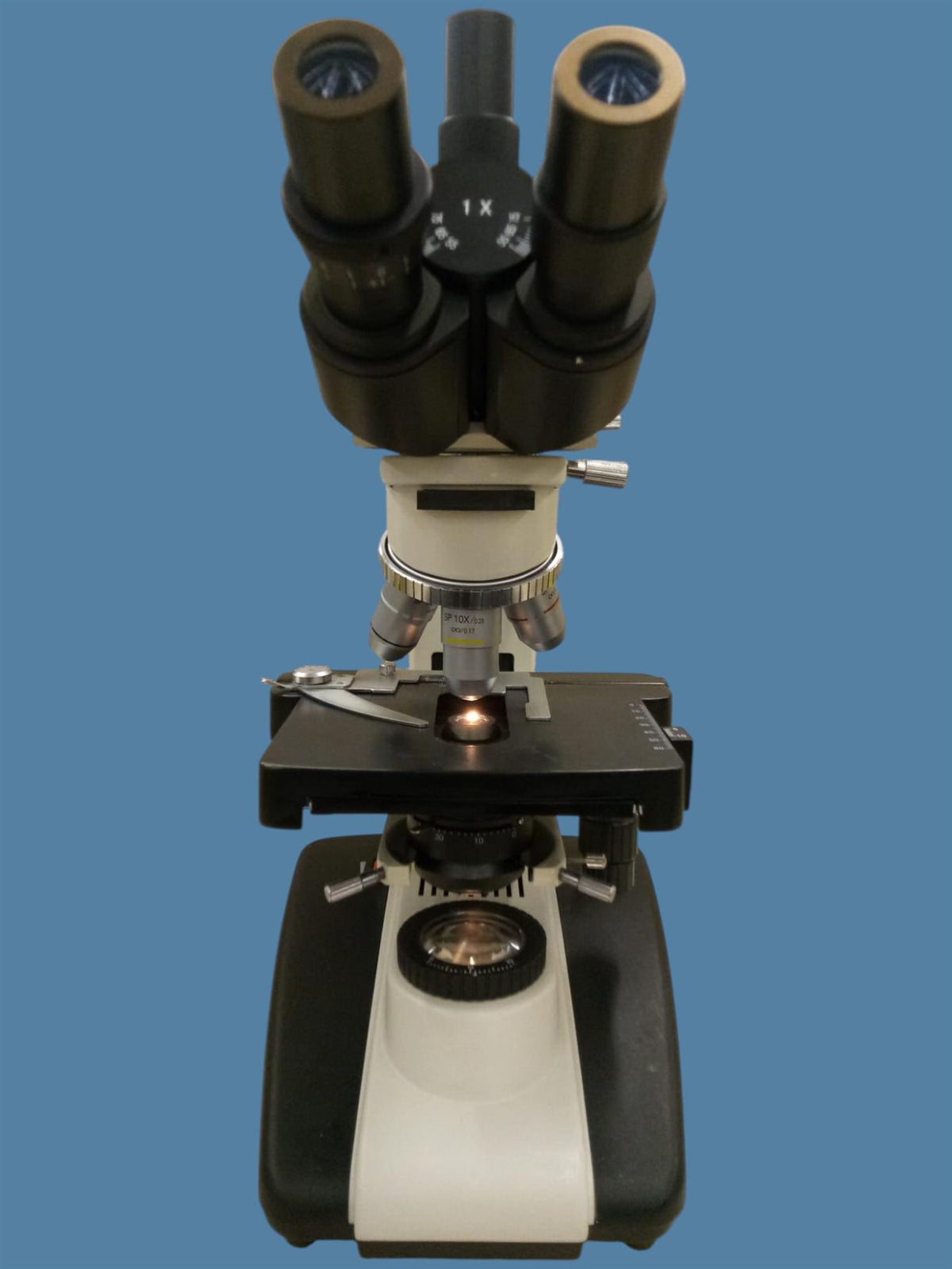 Trinocular Biological Compound Microscope w/ 4x, 10x, 40x, 100x Objectives