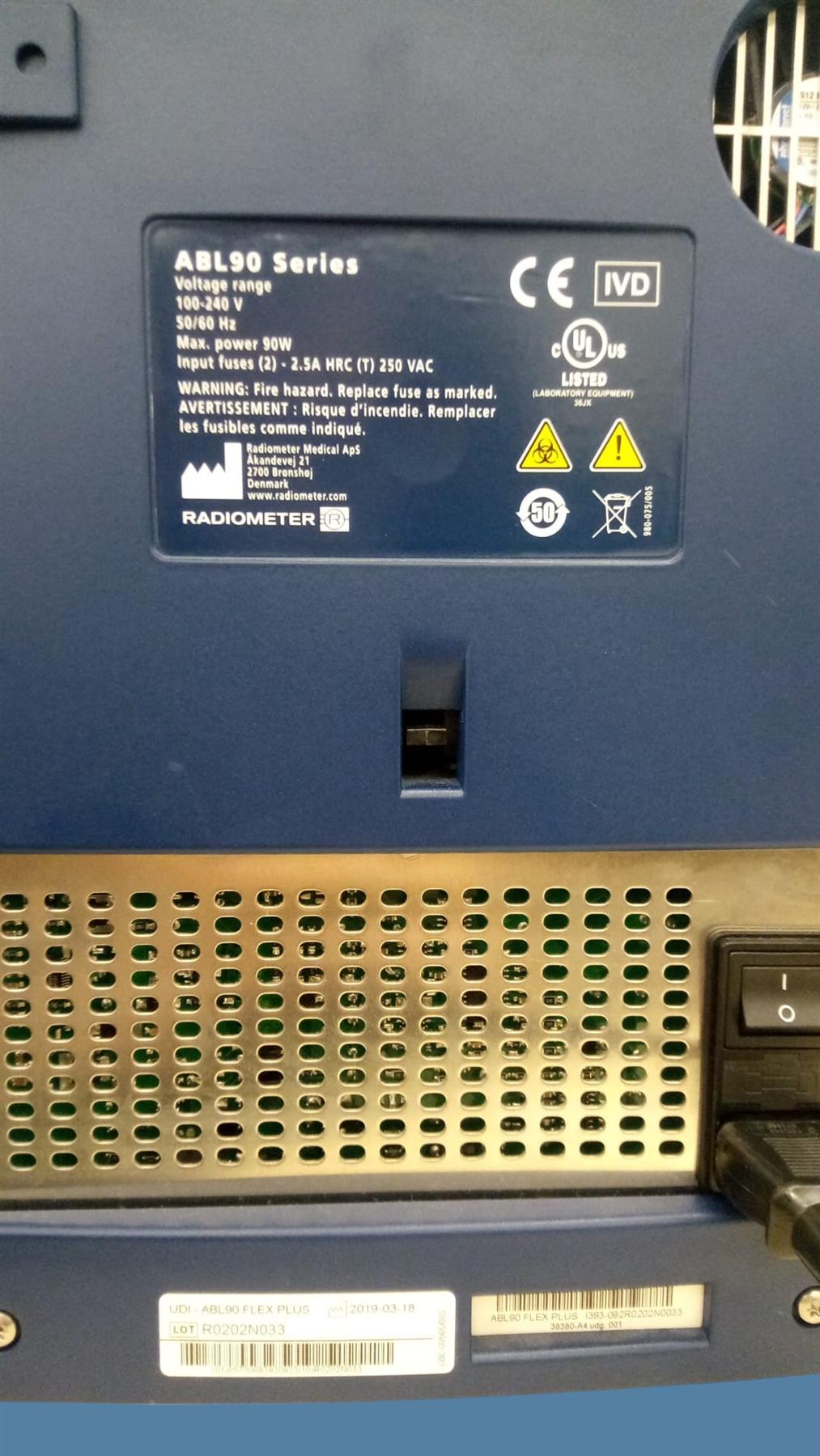Radiometer ABL90 FLEX PLUS Blood Gas Analyzer