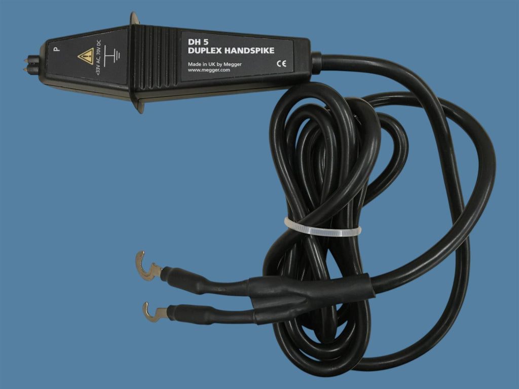 Megger DH5 Duplex Handspike Test Leads (Set of 2, 8.2ft, 10A) P/N 6111-517