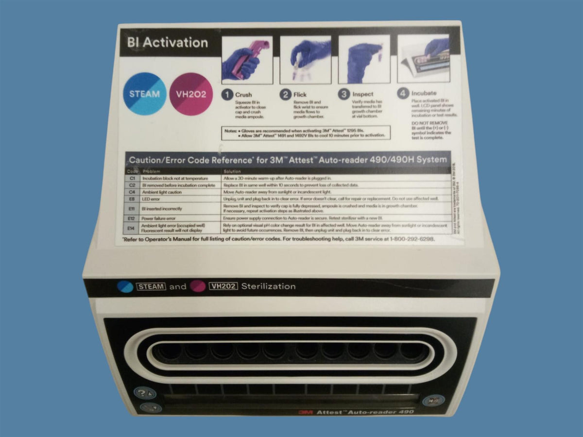 M Attest Auto-Reader 490 Biological Indicator Incubator v4.2.7 (w/o Power Adapter)