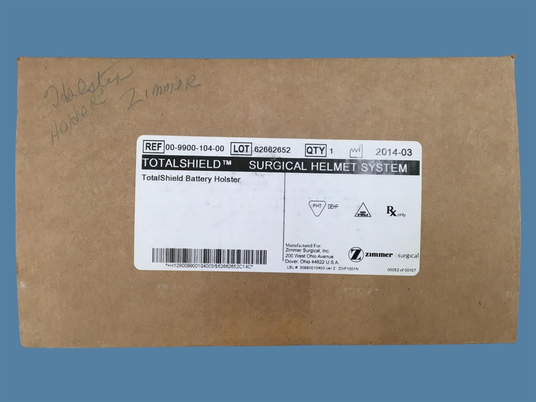 Zimmer TotalShield Battery Holster, REF 00-9900-104-00