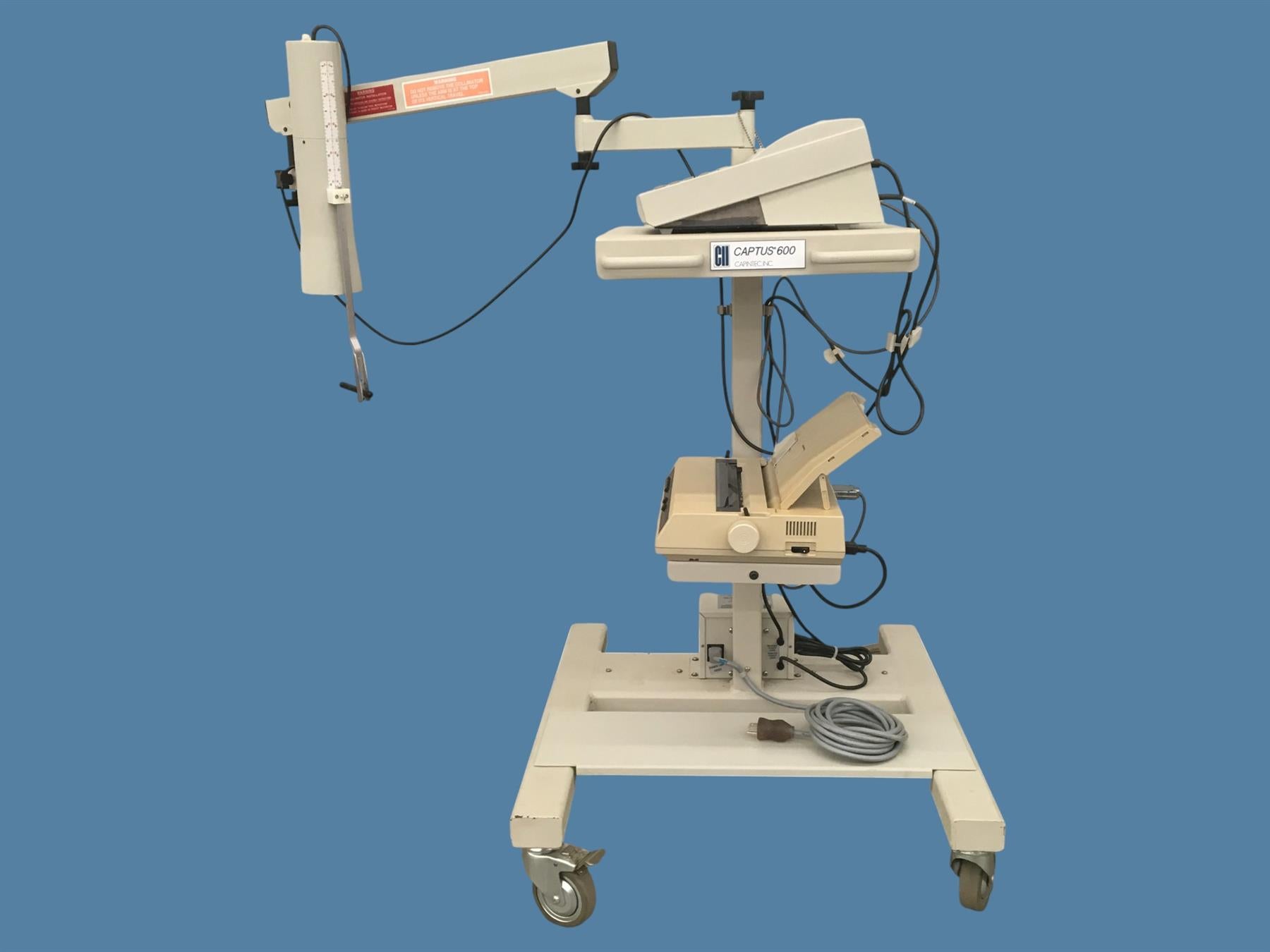 Capintec Captus 600 Thyroid Uptake System Rev. 1.09 w/ Cart, Collimator, Printer