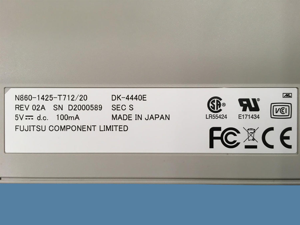 Fujifilm Fujinon SU-1 EUS Keyboard DK-4440E USB - Patient/Data Layout