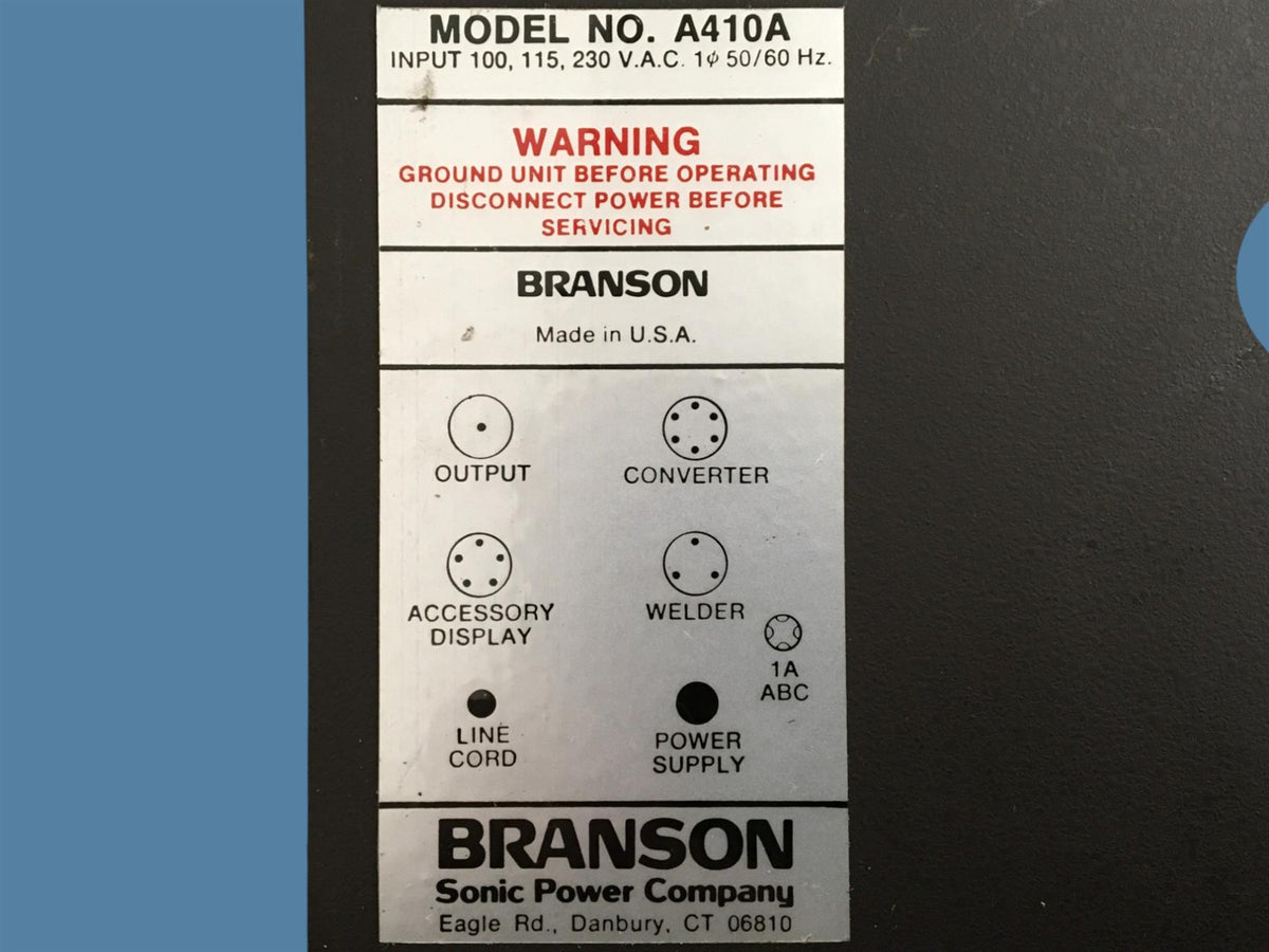 Branson A410A Watt Meter