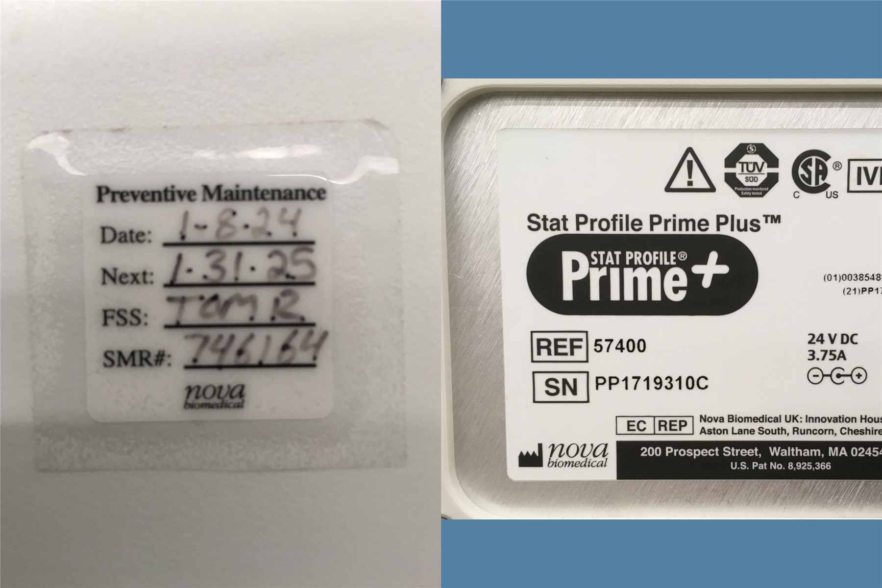 Nova Biomedical Stat Profile Prime Plus (Prime+) REF 57400 (No Power Supply)