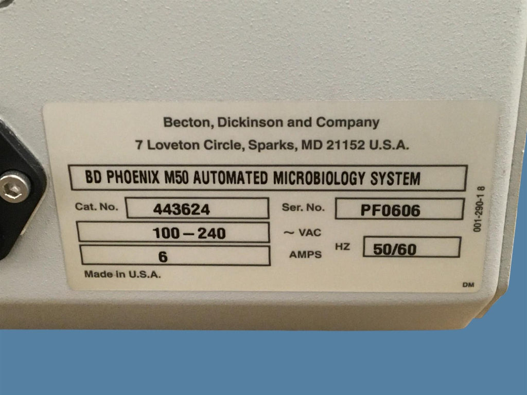 Becton Dickinson BD Phoenix M50 Automated Microbiology System (Cat. No. 443624)