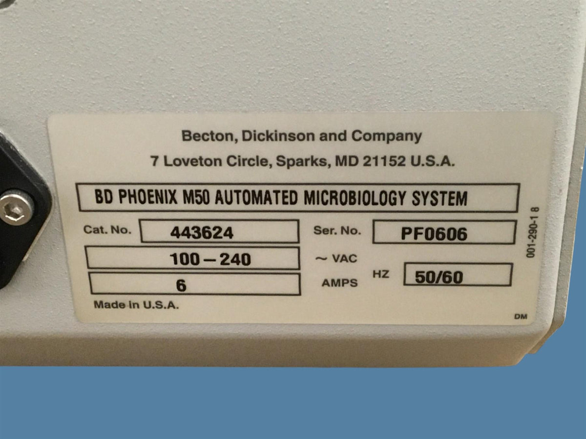 Becton Dickinson BD Phoenix M50 Automated Microbiology System (Cat. No. 443624)