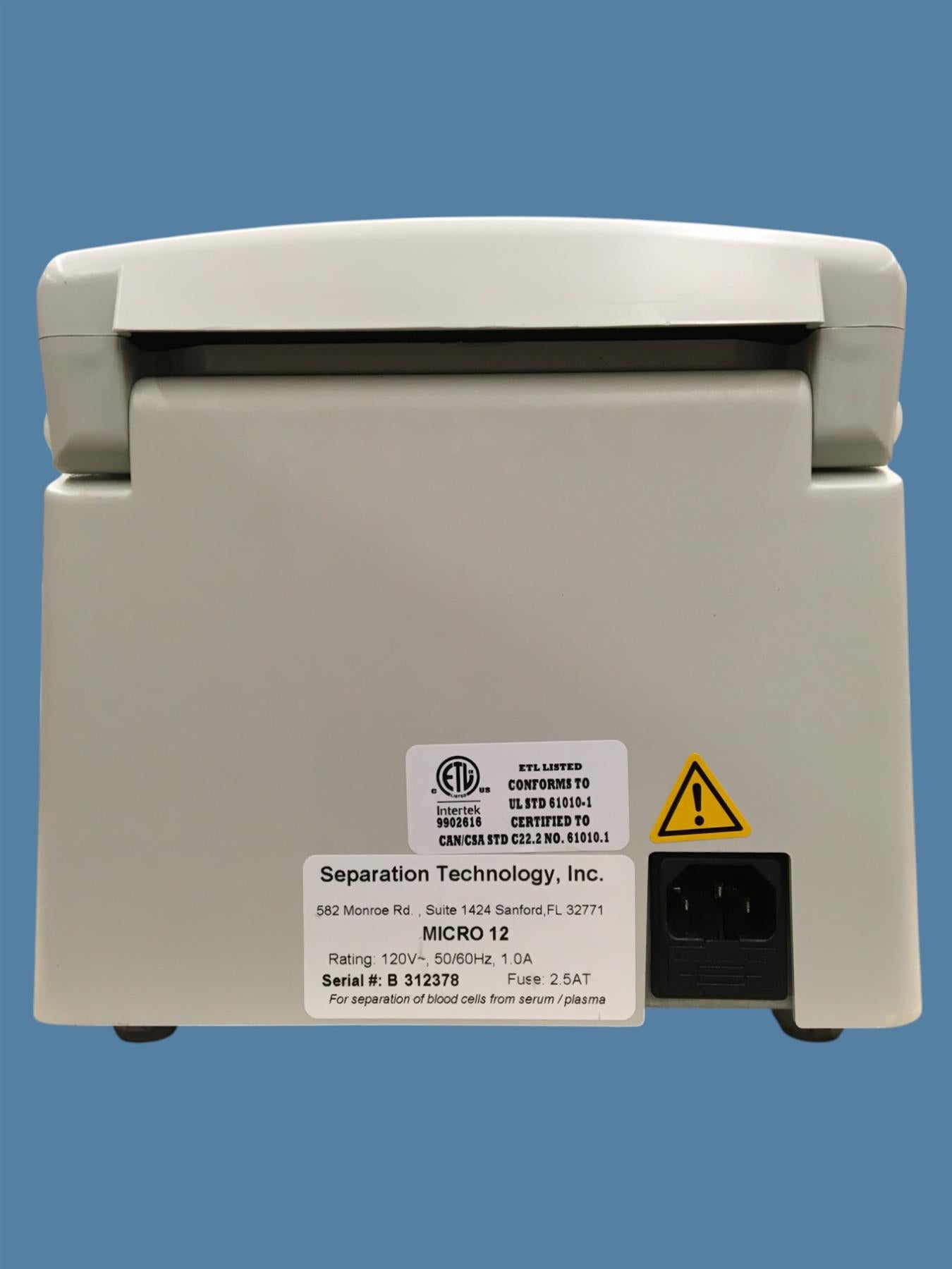 STI Inc. Micro 12 High Performance Separation Microcentrifuge