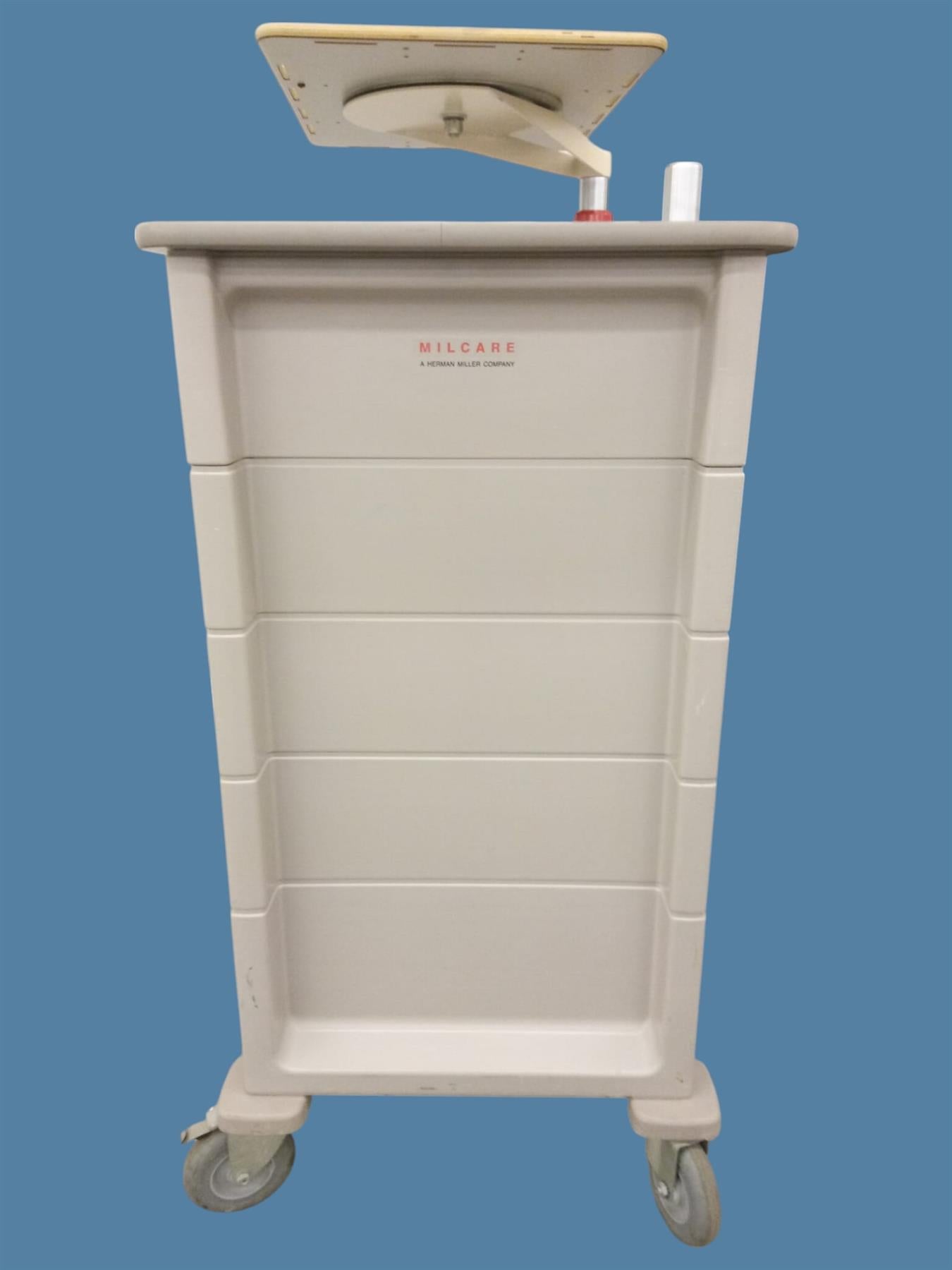 Milcare Emergency Cart w/ Tray + 5 Drawers
