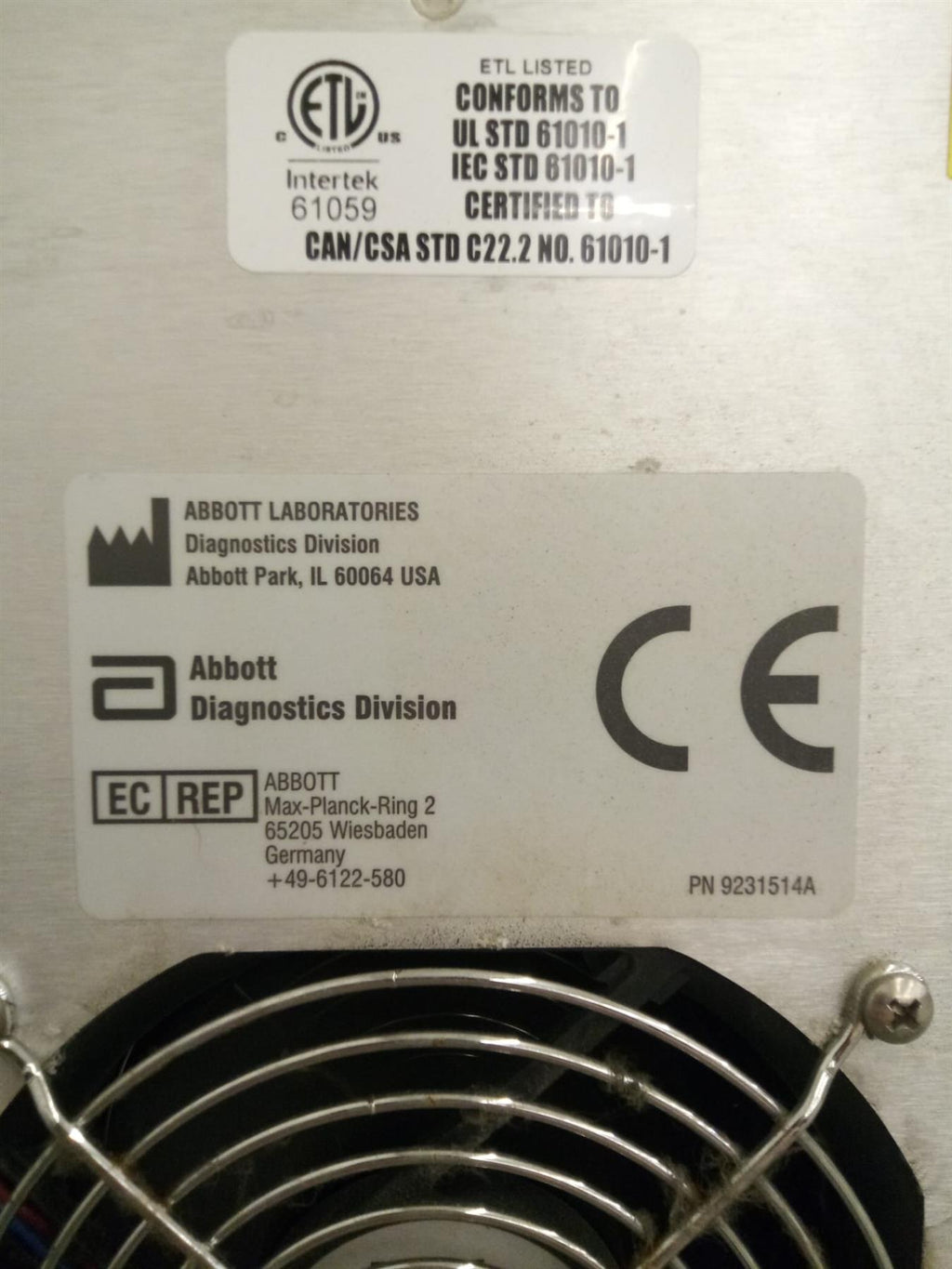 Abbott Laboratories CELL-DYN Ruby Automated Hematology Analyzer, PN 9231514A