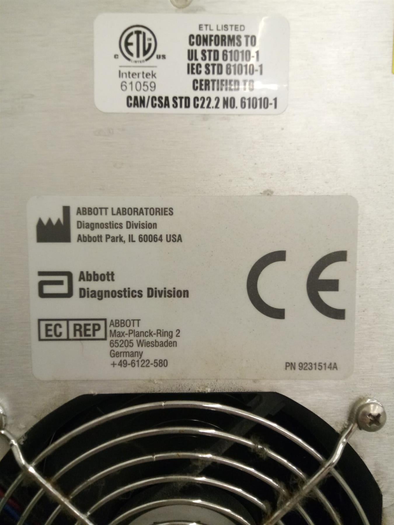 Abbott Laboratories CELL-DYN Ruby Automated Hematology Analyzer, PN 9231514A