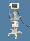 Philips SureSigns VS3 Vital Signs Monitor w/ Cart, Pulse/SpO2 Sensor, NIBP Hose