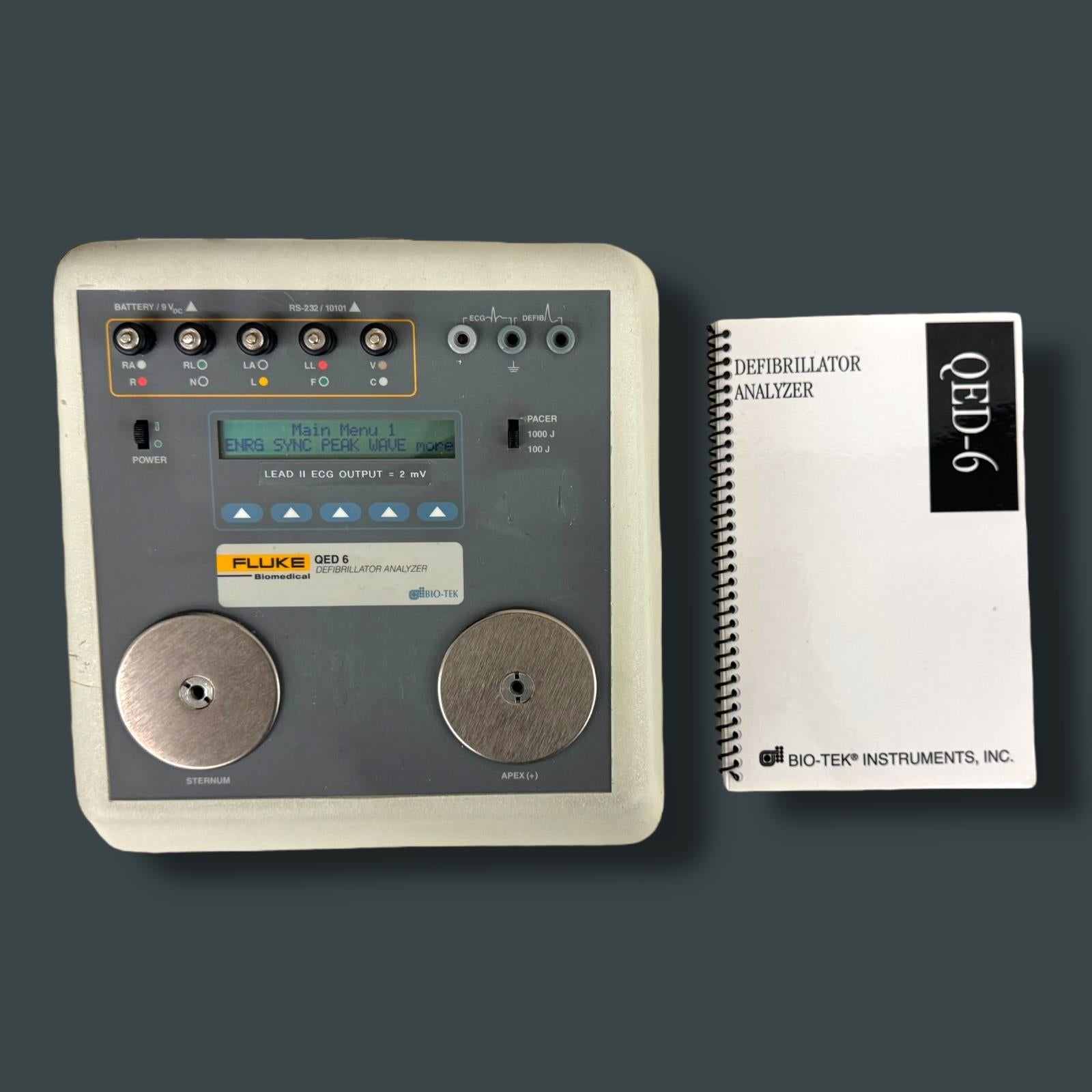 Bio-Tek Instruments Fluke Biomedical QED 6 Defib Analyzer with Adapter