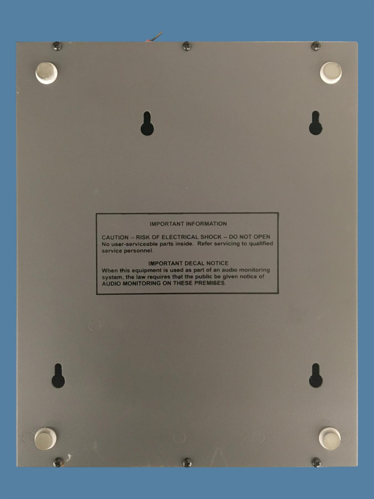 Louroe Electronics AP-1TB Single Zone Audio Base Station w/ Talkback (No Cord)