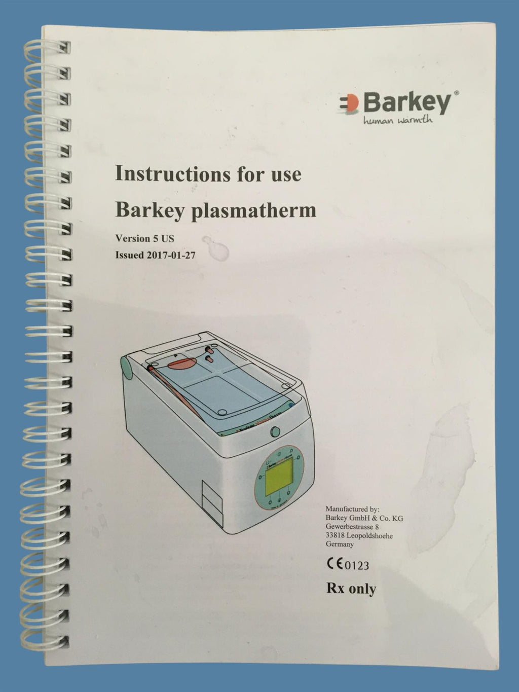 Barkey Plasmatherm 212.10046 Blood & Plasma Thawer (2017)