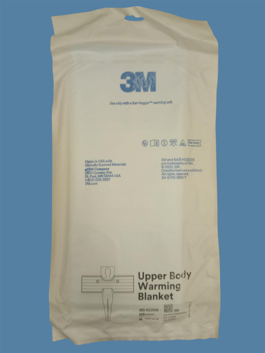 3M Upper Body Warming Blanket for Bair Hugger Warming Unit, REF 42268, EXP. 2027-03-19