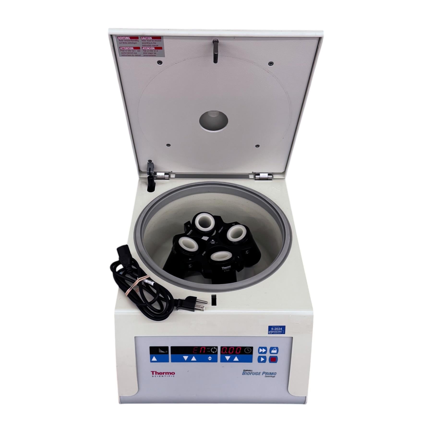 Thermo Scientific Sorvall Biofuge Primo Benchtop Centrifuge w/ #7591 Rotor