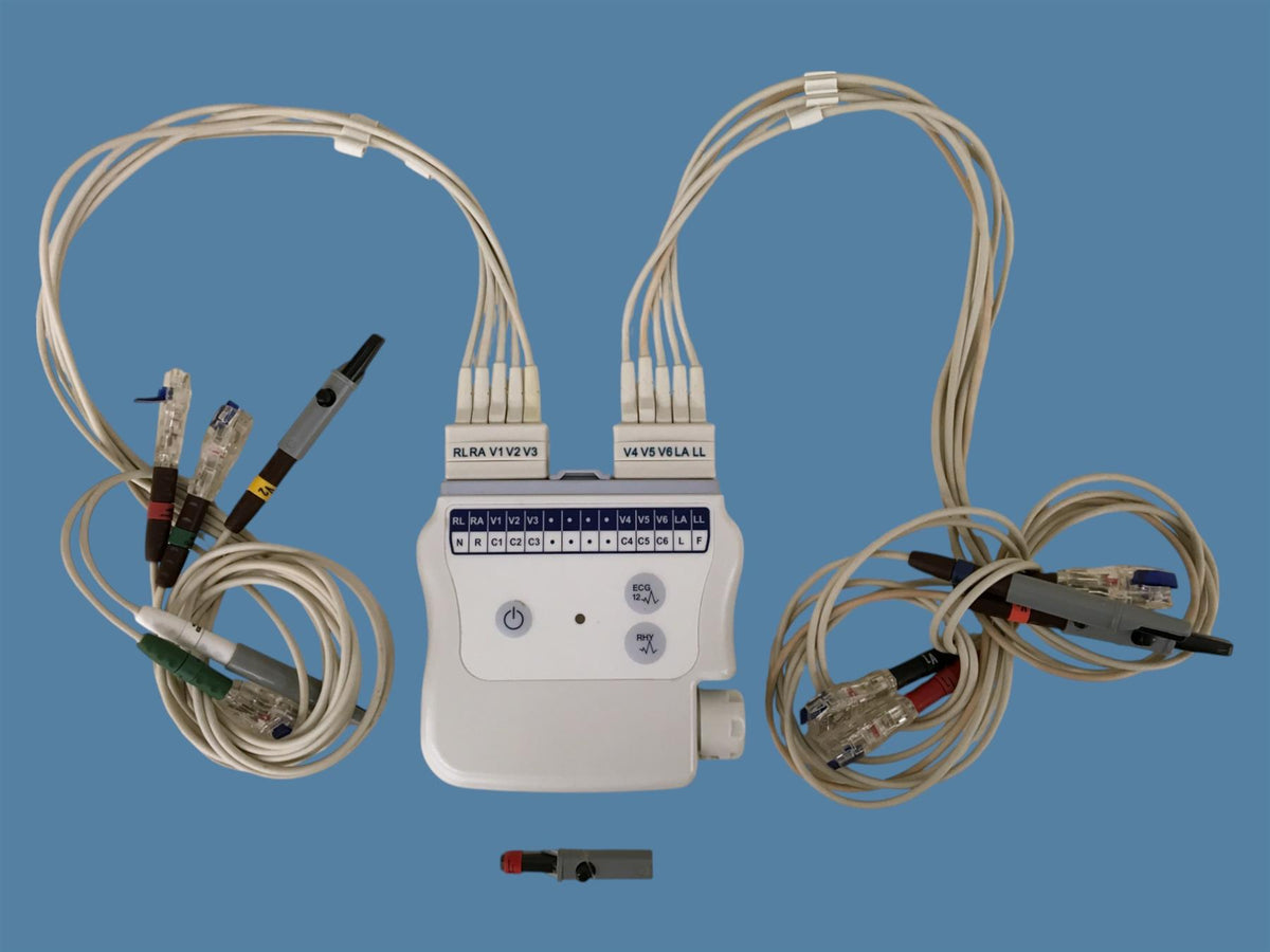 Mortara ELI 350 Electrocardiograph w/ Cart & WAM Module/Leads