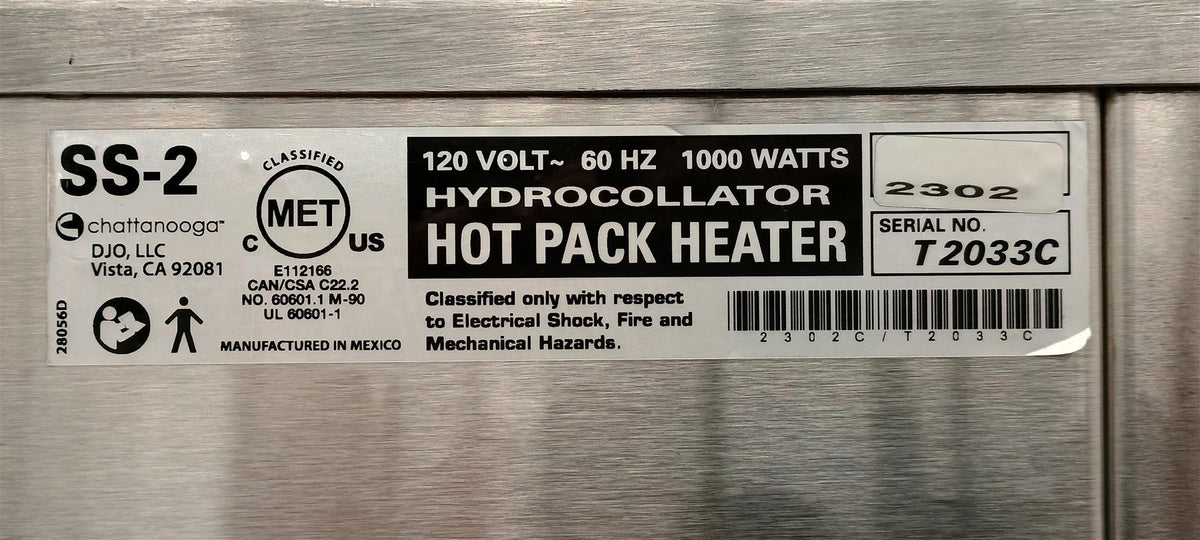 Chattanooga Model SS-2 Hydrocollator/Hot Pack Heater