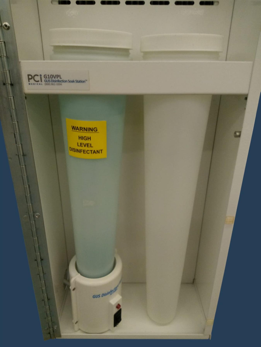 GUS Vapor Control System/Disinfection Soak Station G10VPL w/ Disinfectant Warmer