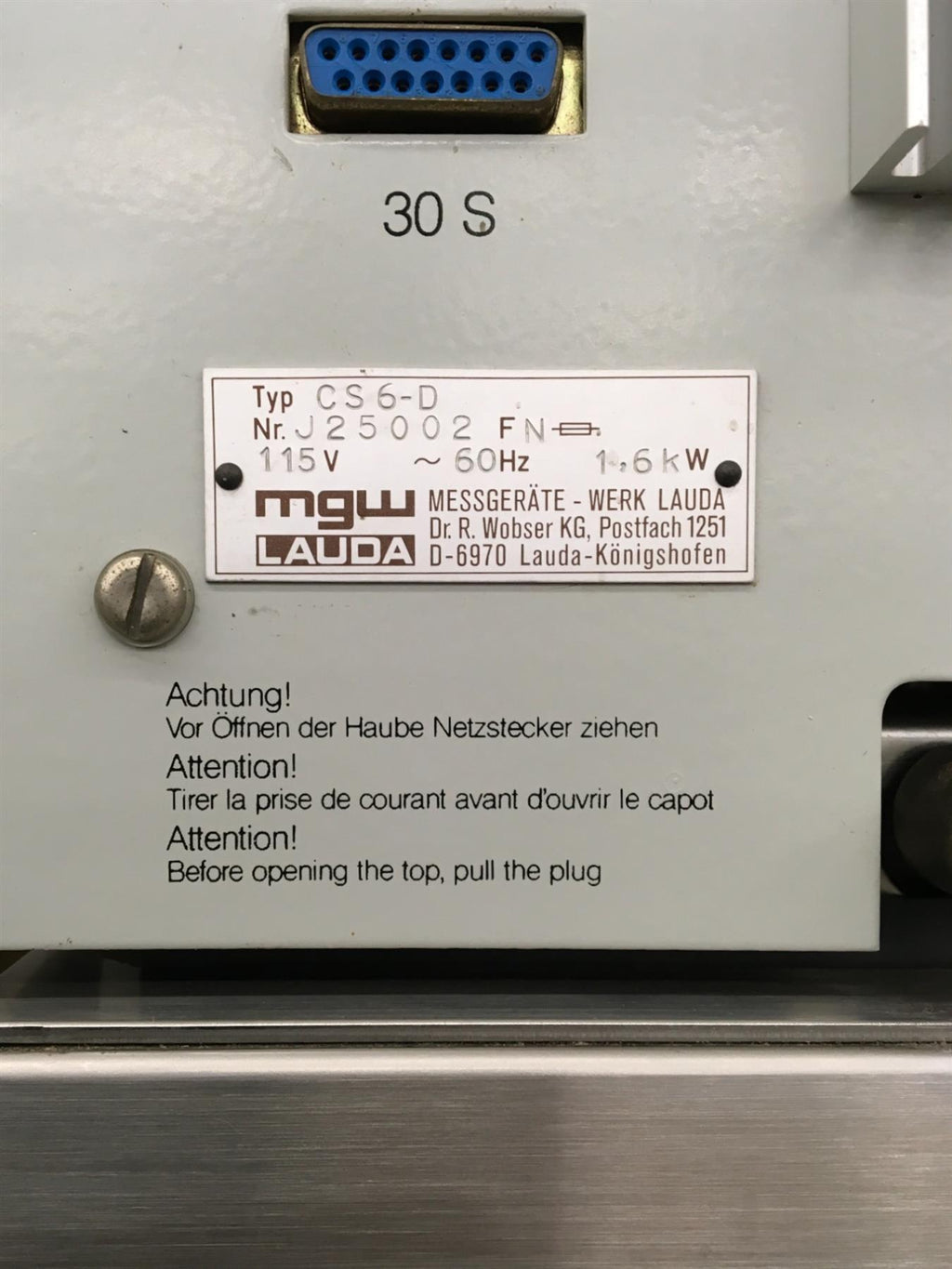 Lauda C6 / CS6-D Constant Temperature Circulating Bath
