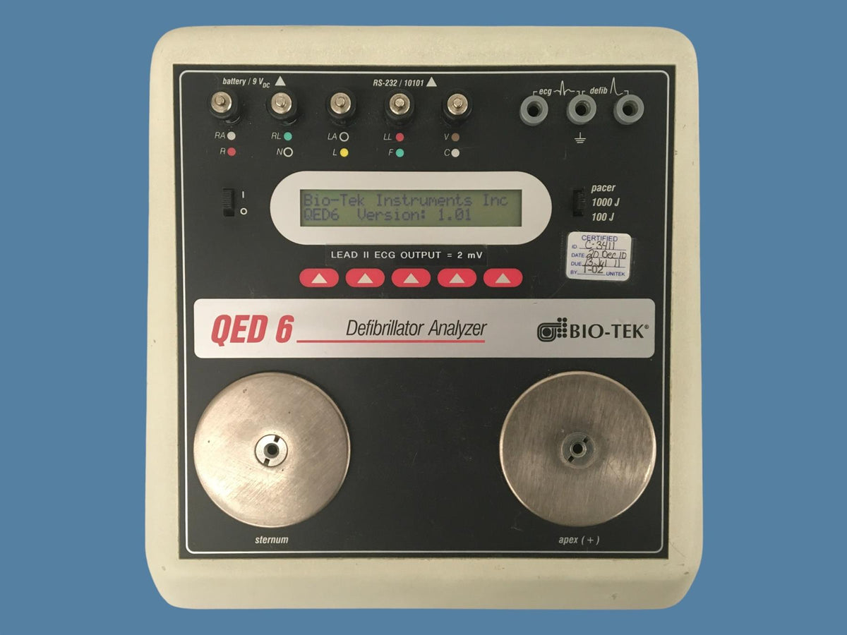 Bio-Tek Instruments QED 6 Defib Analyzer [No Paddle Adapters/No Power Supply]
