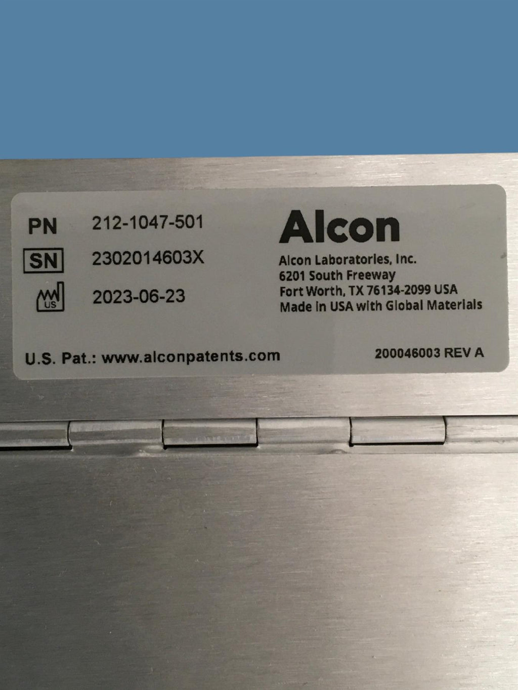 (2023) Alcon Constellation 212-1047-501 Xenon Illuminator Assembly Light Block