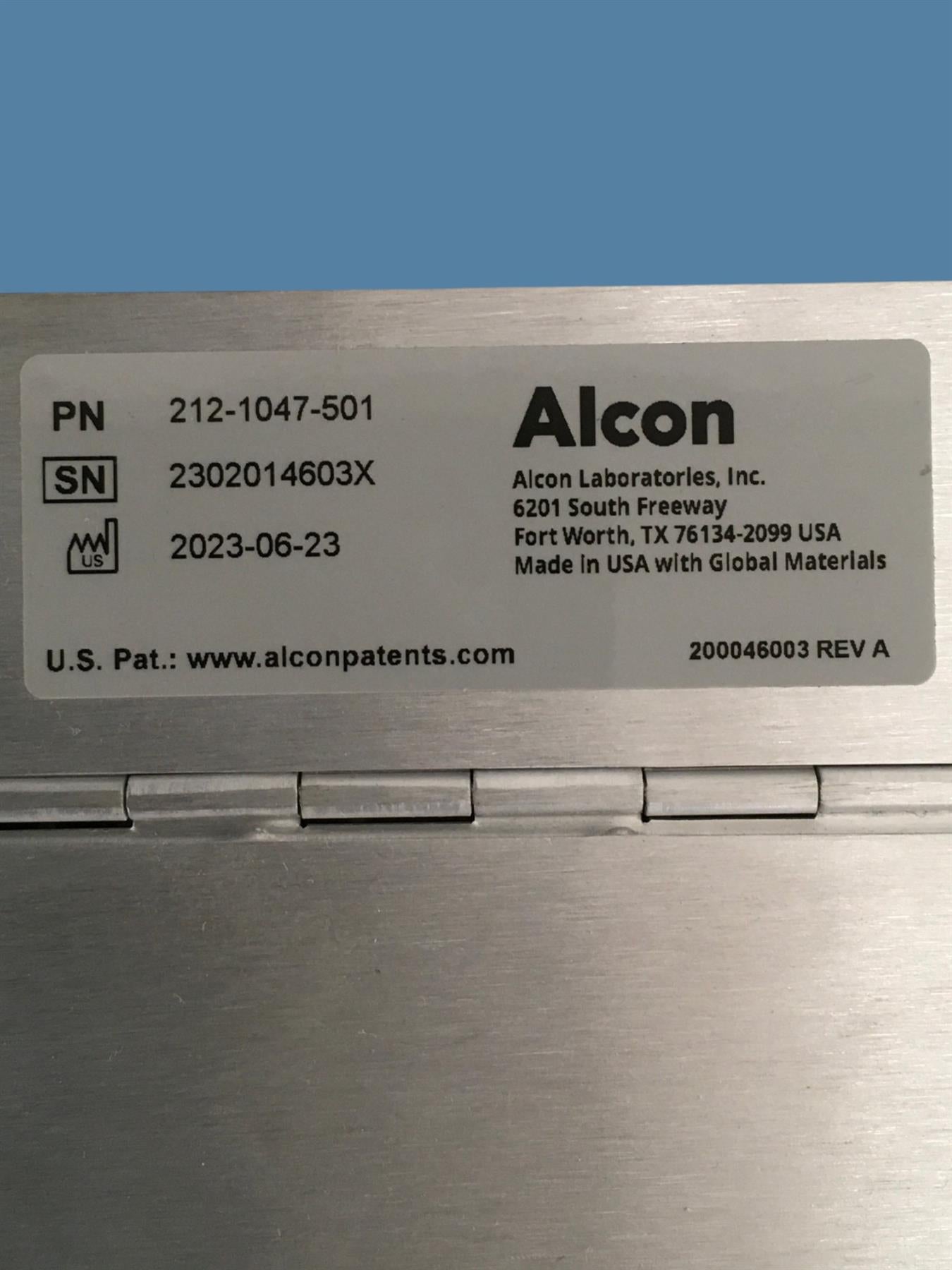 (2023) Alcon Constellation 212-1047-501 Xenon Illuminator Assembly Light Block
