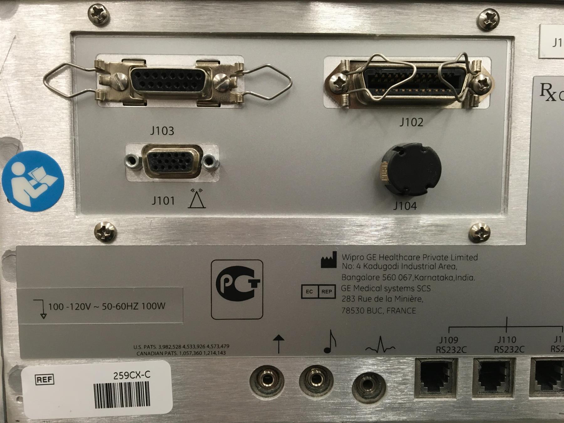 Wipro GE Healthcare 259CX-C Corometrics 250cx Series Fetal Monitor