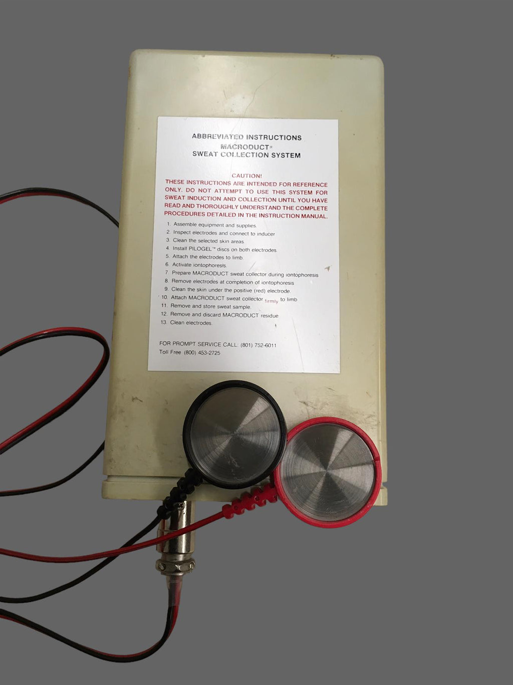 Wescor 3700 Webster Sweat Inducer 3700-SYS w/ Electrodes