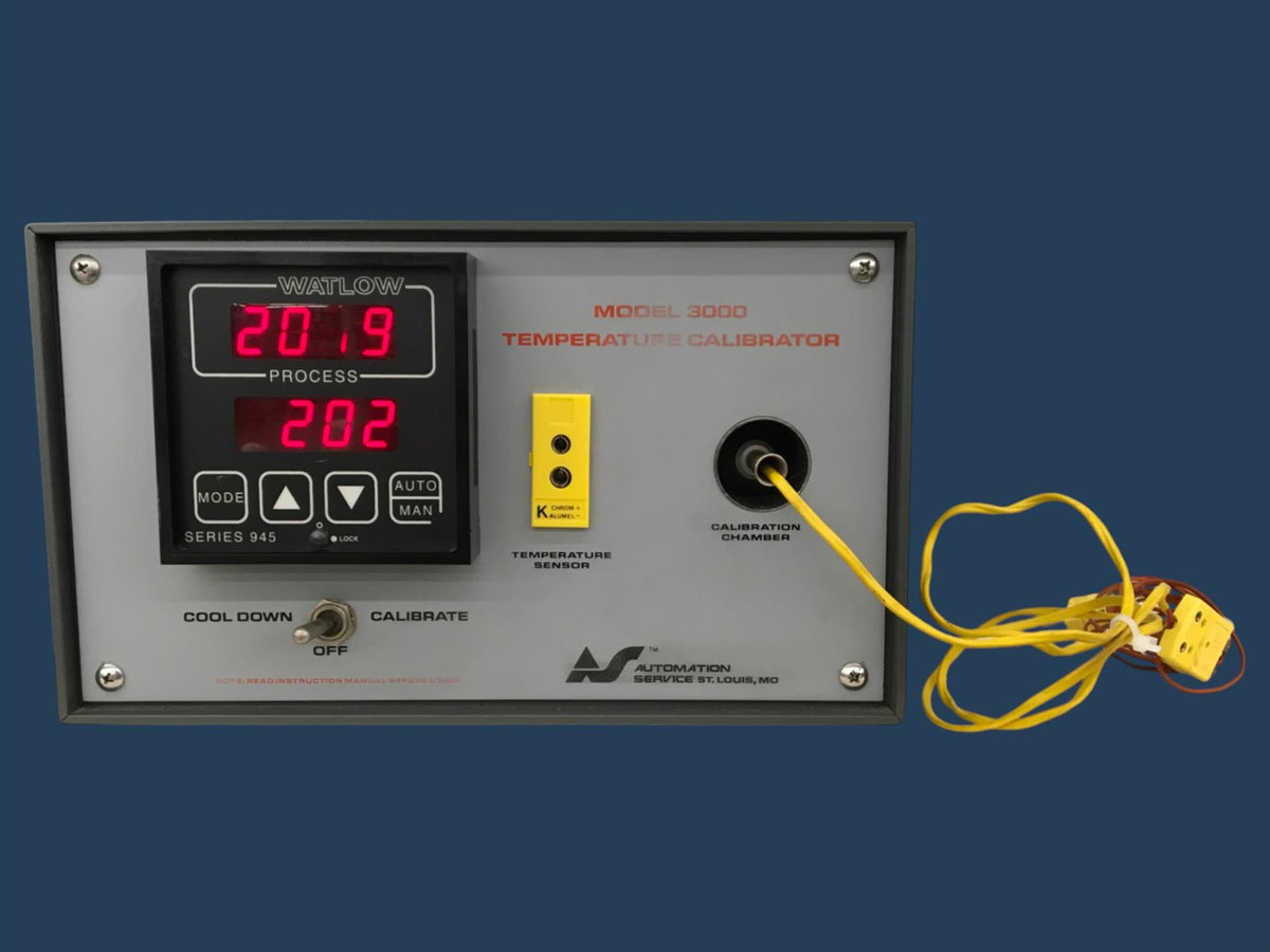 Automation Service Model 3000 Temperature Calibrator w/ Type-K TC Probe (READ)