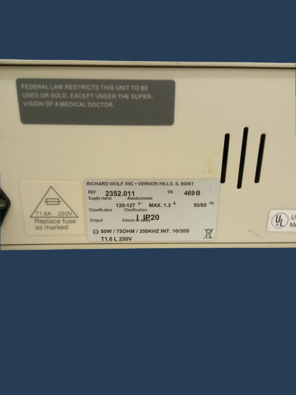 Richard Wolf 2352.011 Bipolar Generator w/ Foot controlle