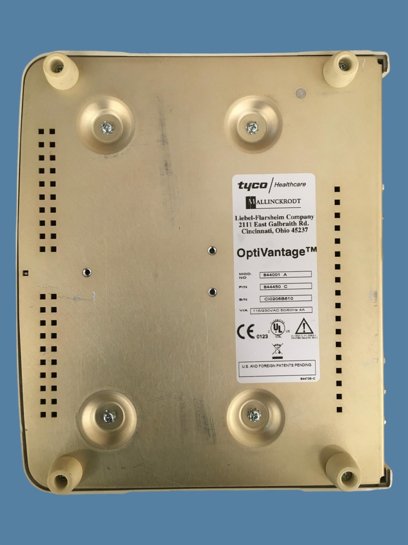 Tyco Mallinckrodt OptiVantage CT Injector Console 844001 A / 844450 C