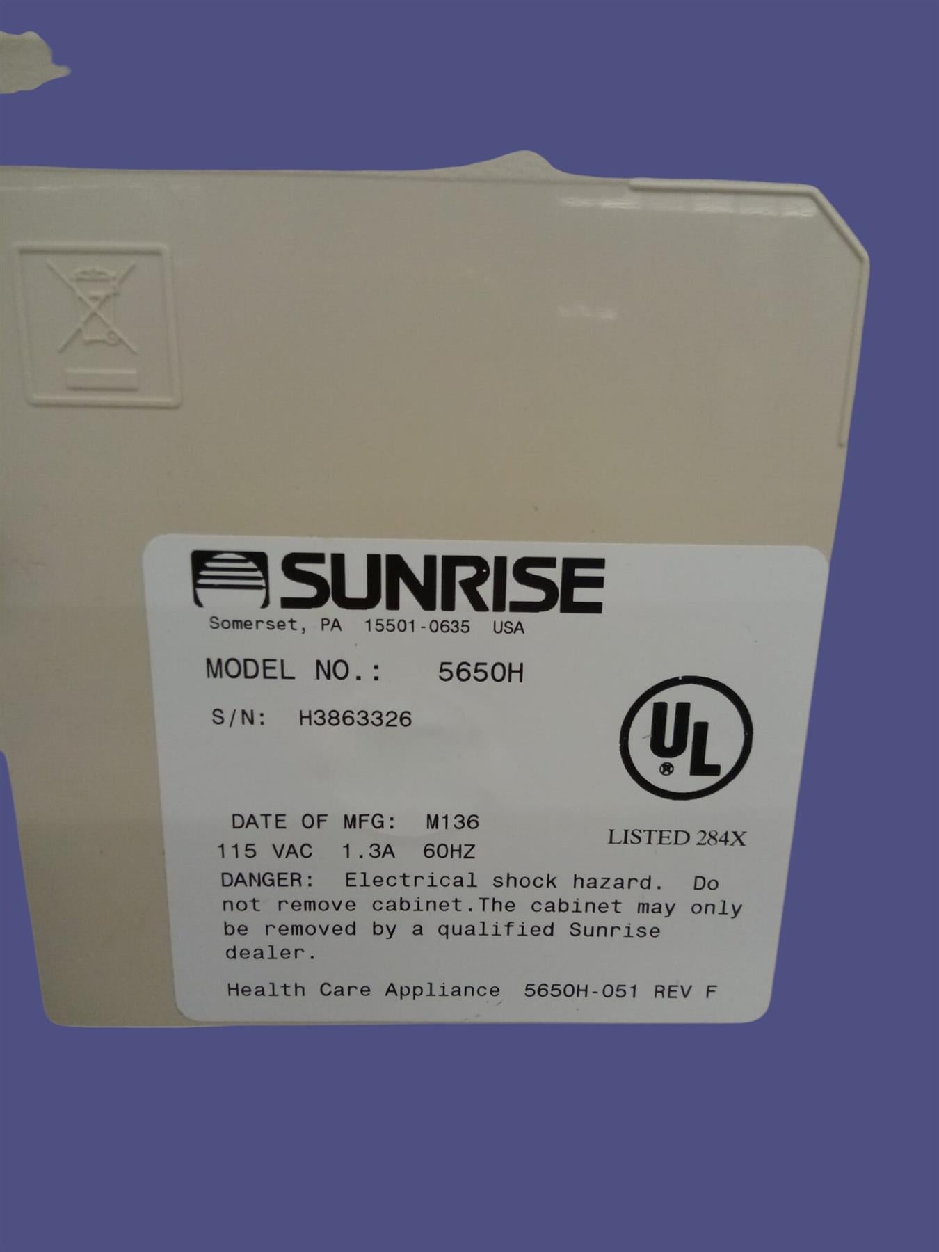 Sunrise 5650H Pulmo-Aide Compressor/Nebulizer by DeVILBISS
