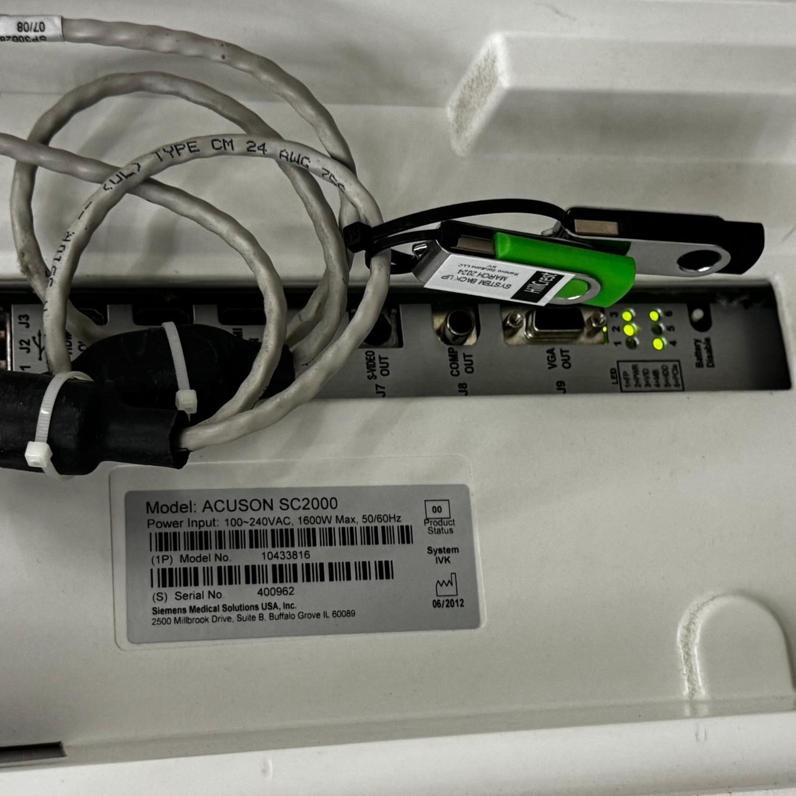 2012 Siemens Acuson SC2000 Diagnostic Ultrasound System 10433816
