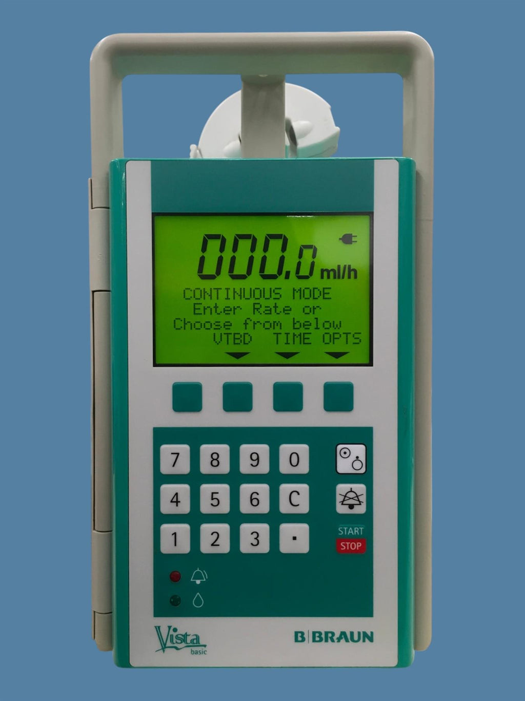 B. Braun Vista Basic 637-202 Volumetric Infusion Pump IV w/ Drop Sensor & Clamp
