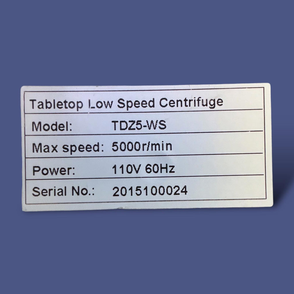 Celling Biosciences TDZ5-WS Tabletop Low Speed Refrigerated Centrifuge