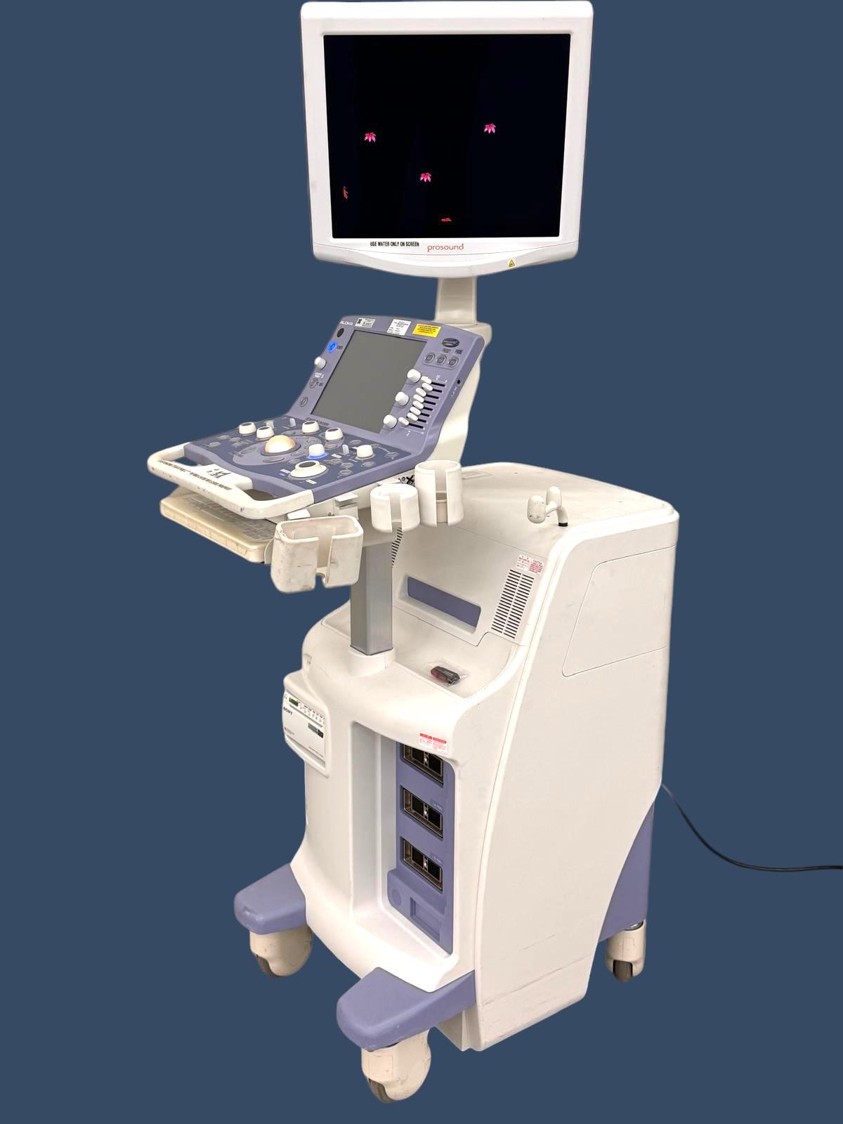 HITACHI Aloka Prosound Alpha 7 Premier Ultrasound Tested
