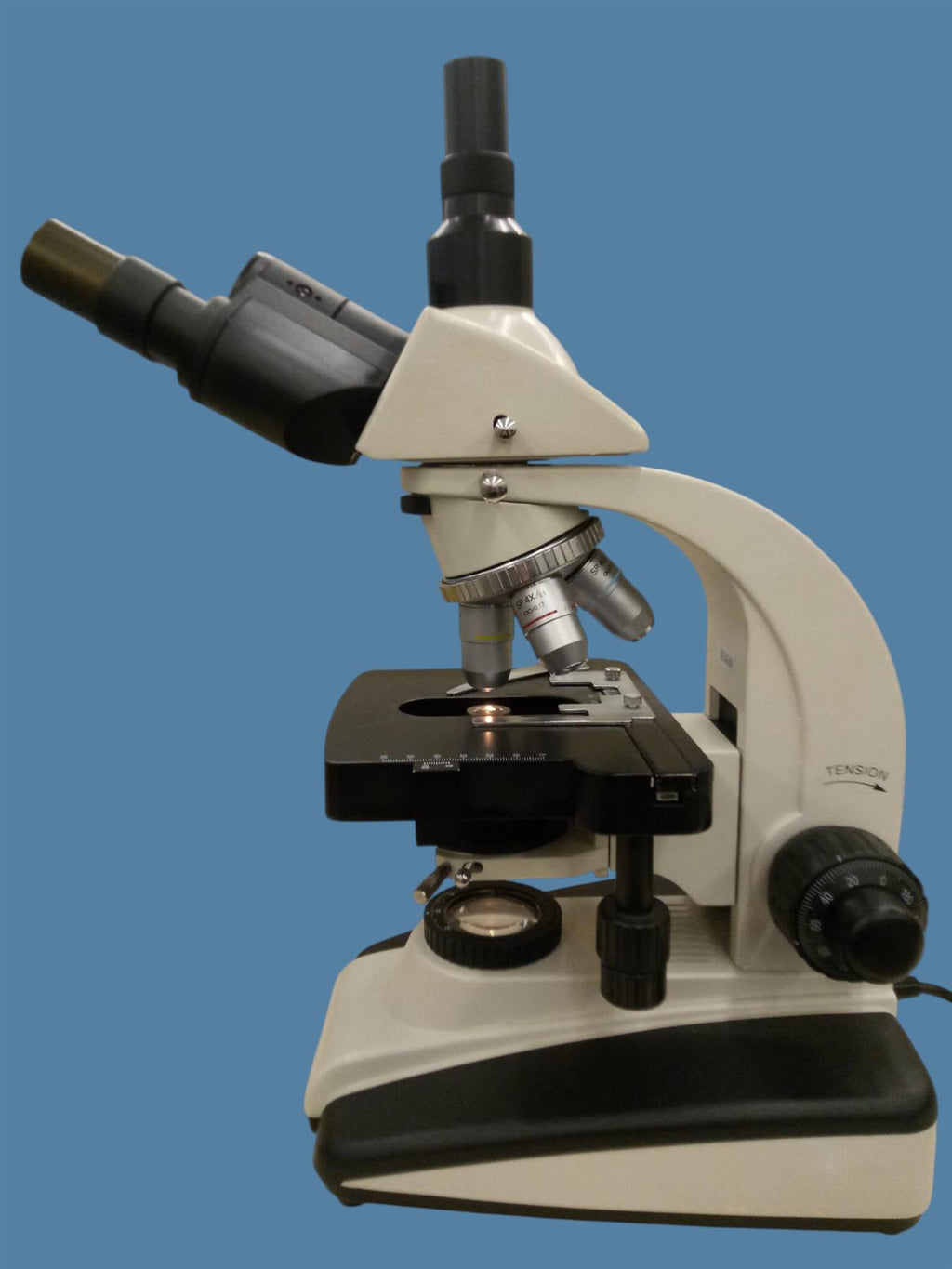 Trinocular Biological Compound Microscope w/ 4x, 10x, 40x, 100x Objectives