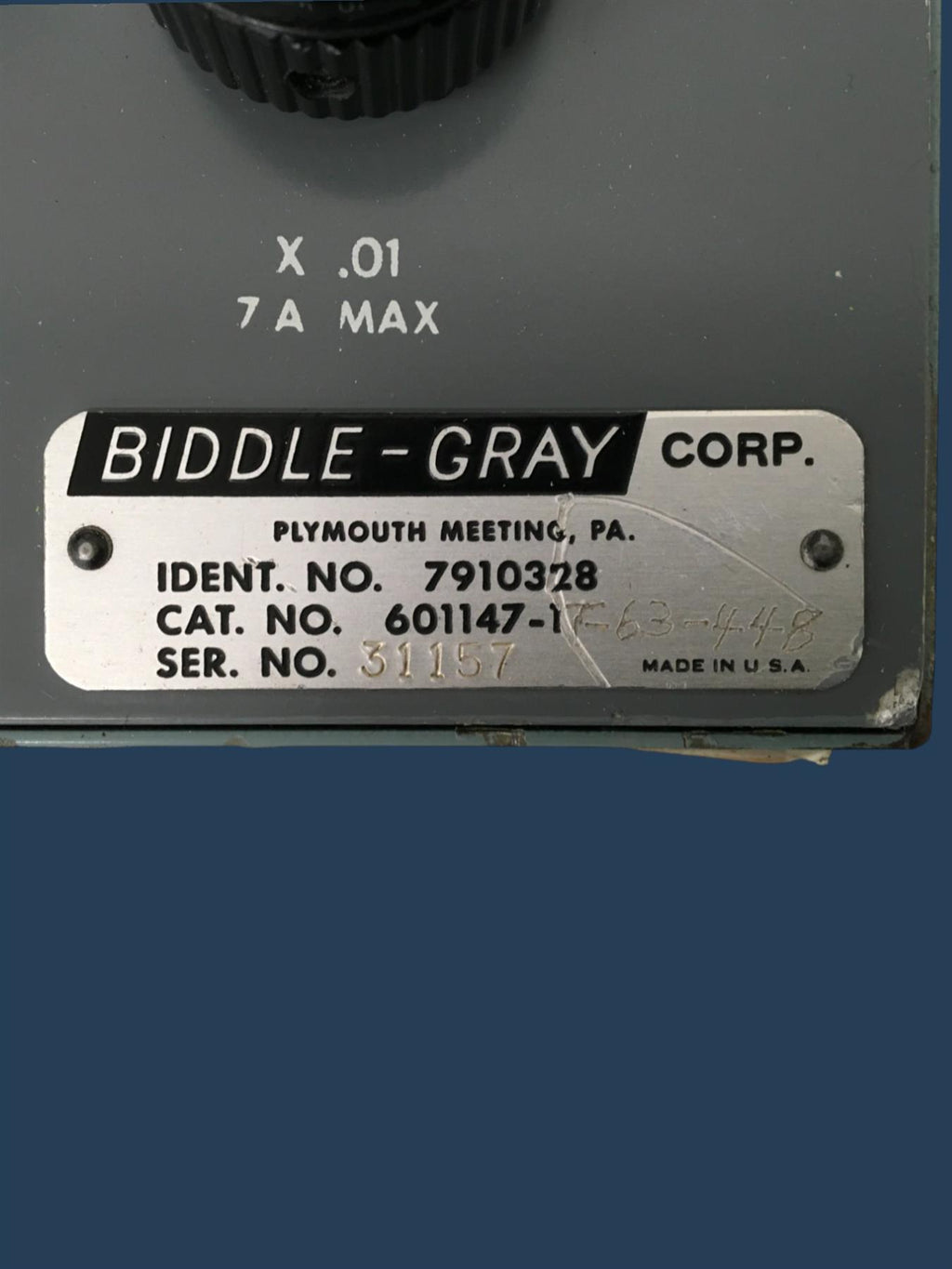 Biddle-Gray Corp. 601147-1 Calibration Resistance Standard