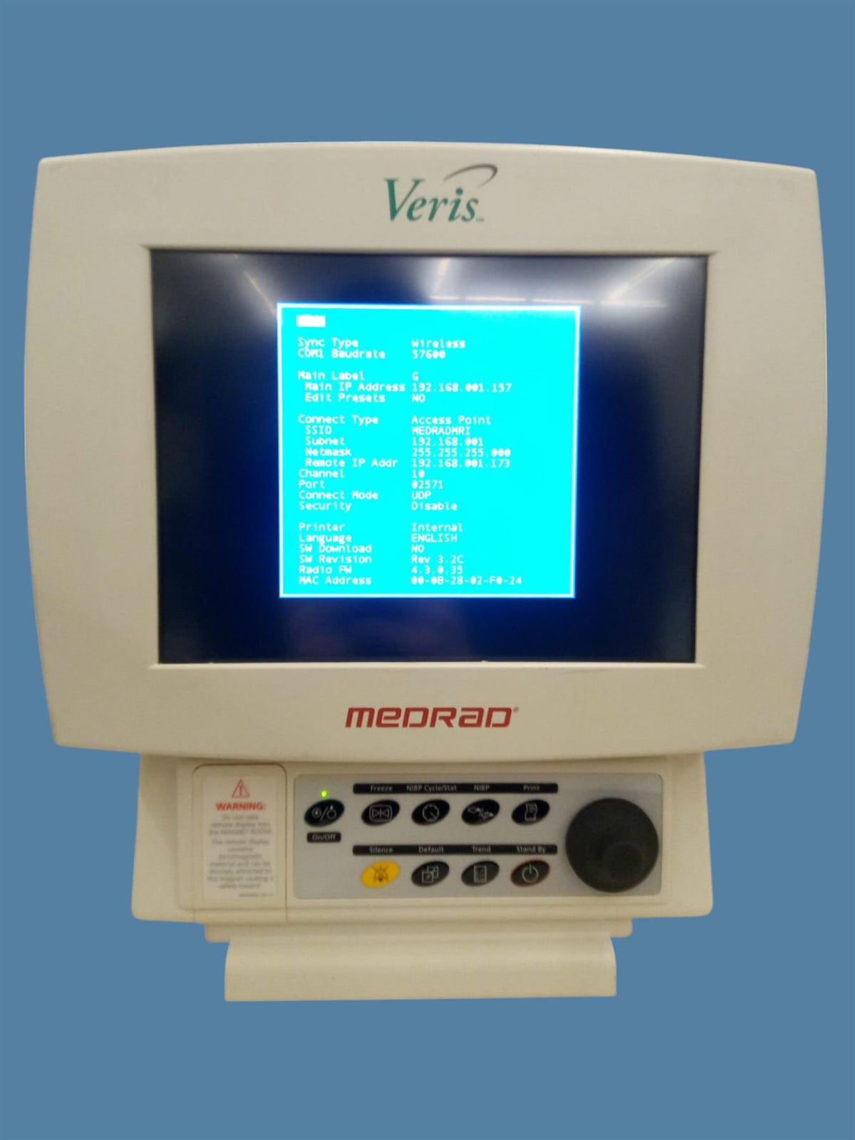 MedRad Veris 8600 MR Monitoring System Remote Display