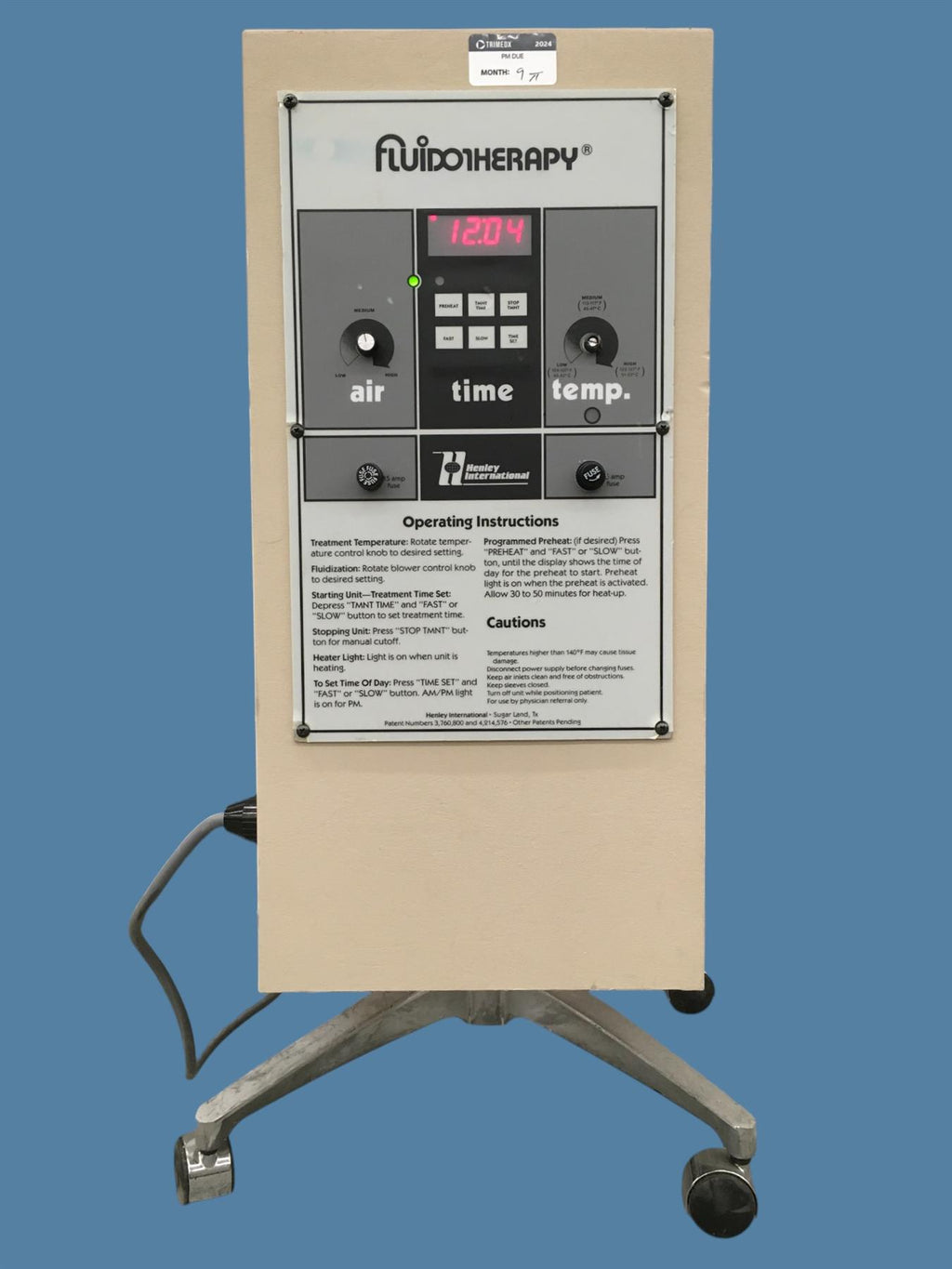 Henley Chattanooga Model 110 Fluidotherapy / Heat Therapy System
