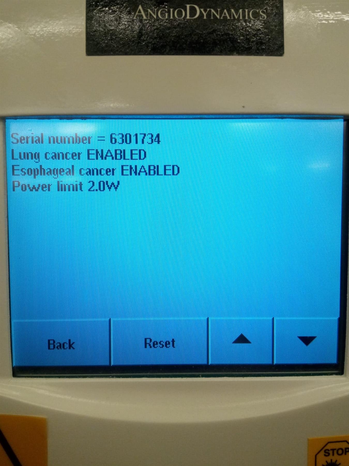 Diomed Ltd. 630 PDT Photodynamic Therapy Laser System w/ Handswitch